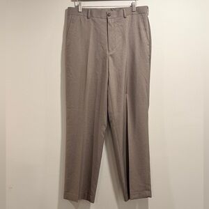 Perry Ellis Men's Heather Taupe Flat Front‎ Dress Pants Size 34x32